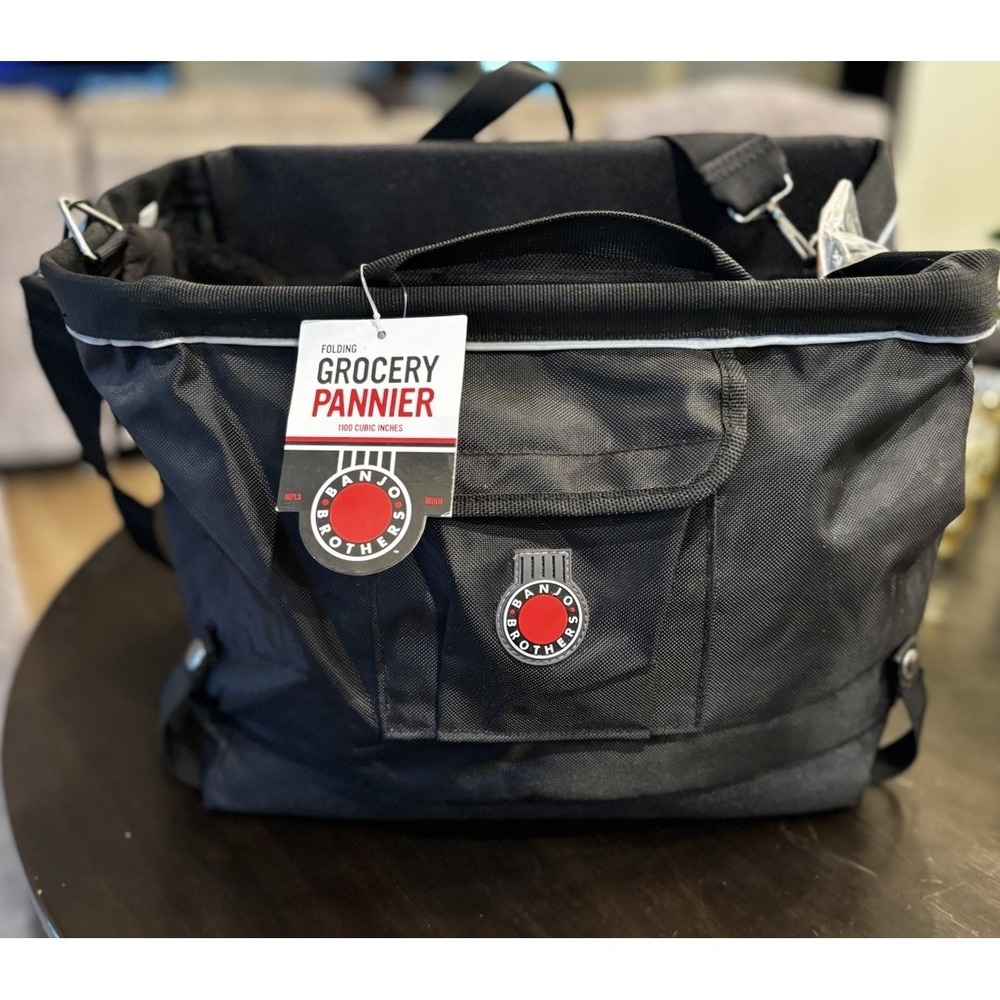 NWT Banjo Brothers Grocery Bag Pannier: Black Cycling Commuter Groceries